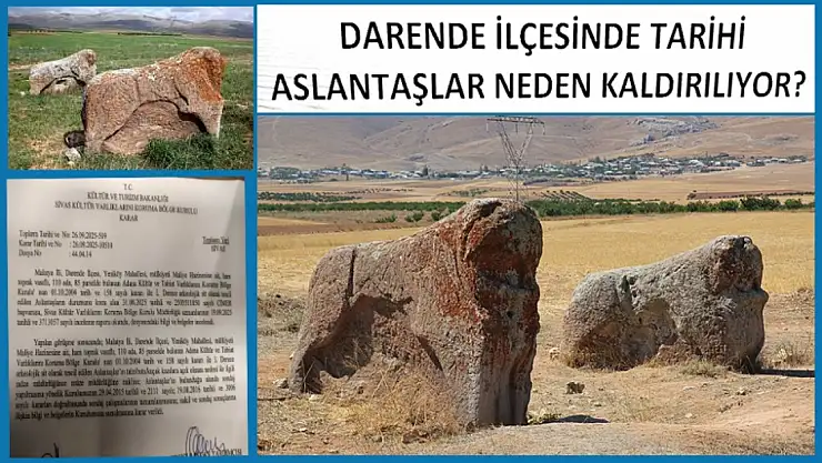 Darende İlçesinde Tarihi Aslantaşlar'ın Kaldırılma Kararına Tepki
