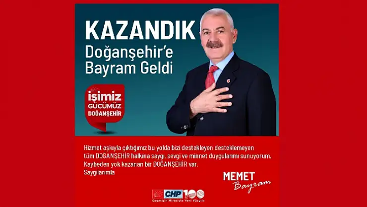 Doğanşehir'de CHP'li Mehmet Bayram Dönemi