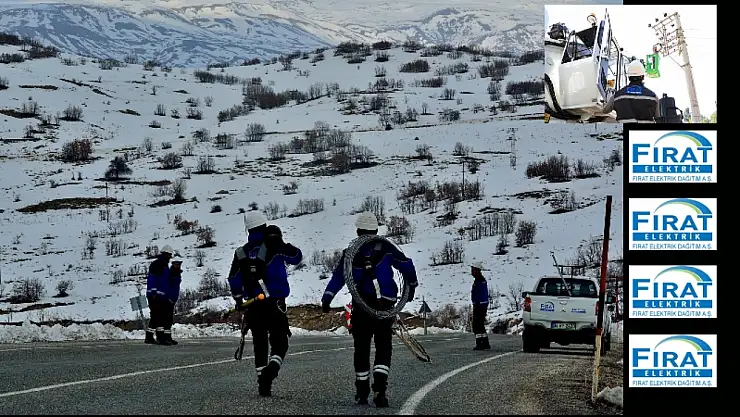 Fırat EDAŞ Zorlu Kış Şartlarına Karşı Sahada Önlemlerini Aldı