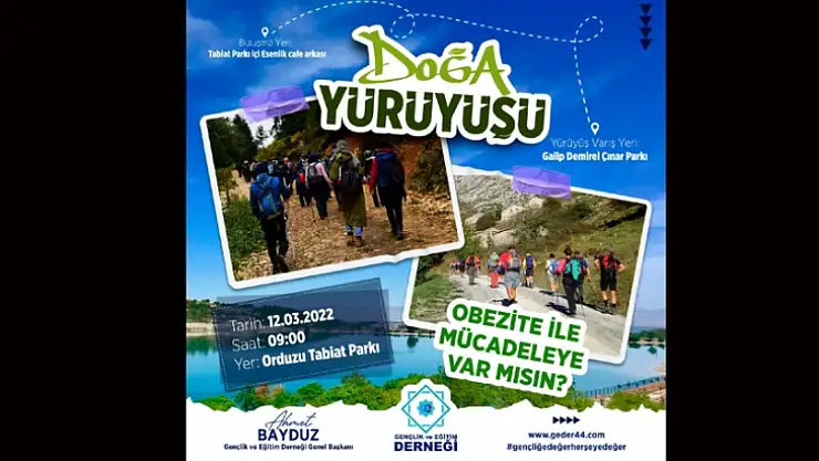 Gençlik ve Eğitim Derneğinden Doğa Yürüyüşü