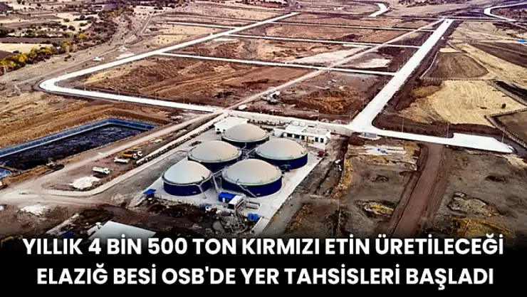Helal Olsun Elazığ'a: Elazığ Besi OSB'de Yer Tahsisleri Başladı