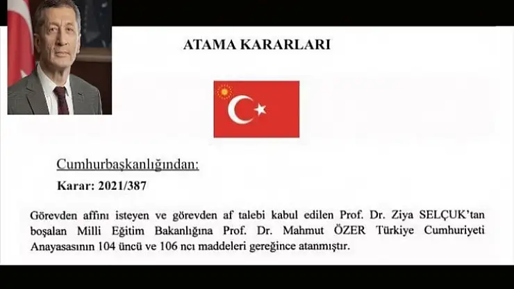 İstifa Eden Bakan Selçuk'tan Sosyal Medya Hesabından ilk Açıklama