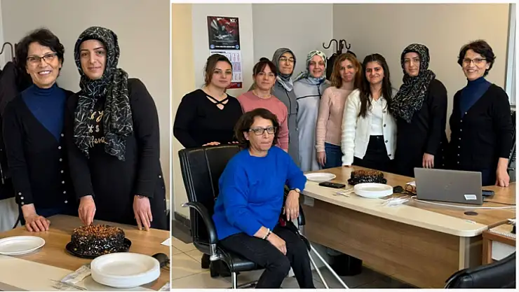 Kültür ve Turizm İl Müdürlüğü Personeli Hamide Koşar'a Mesai Arkadaşlarından Yaşgünü Sürprizi