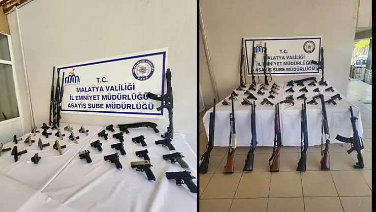 Malatya'da 32 Tabanca 12 Tüfek Yakalandı