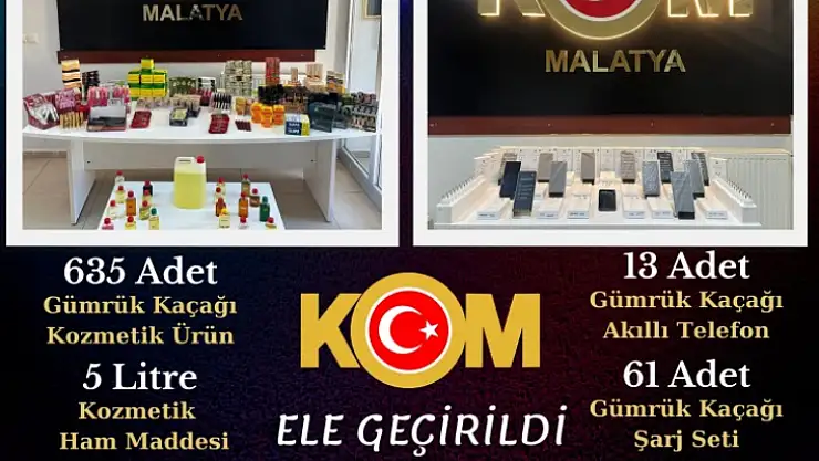 Malatya KOM Şube'den Kaçakçılara Operasyon