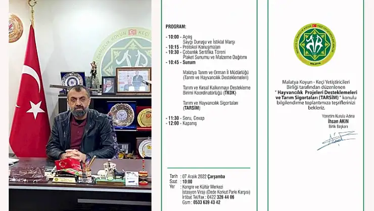 Malatya Koyun Keçi Birliğinden Yetiştiricilere Özel Program