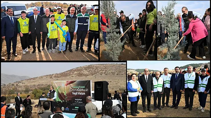 'Milli Ağaçlandırma Günü' Etkinliğinde' Fidanlar Toprakla Buluştu