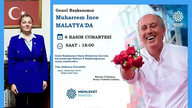 Muharrem İnce Malatya'ya Geliyor