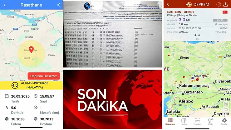 Pütürge İlçesinde Peş Peşe 2 Deprem