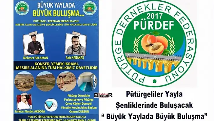 Pütürgeliler Yayla Şenliklerinde Buluşacak