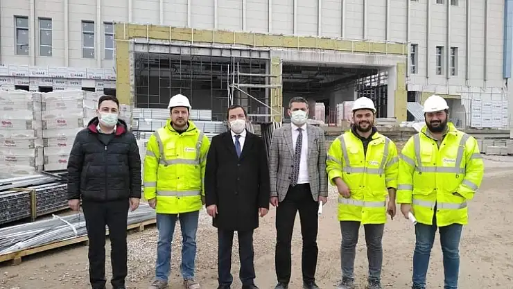 Sağlık il Müdürü Bentli den hastane İnşaatında İnceleme