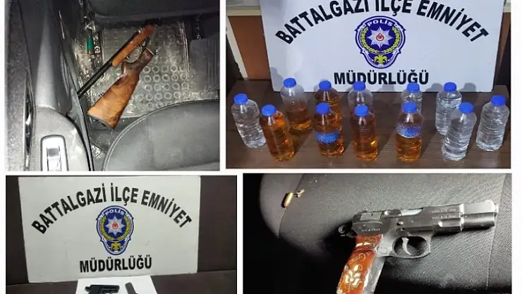 Sahte Alkol ve Silahlar Ele Geçirildi