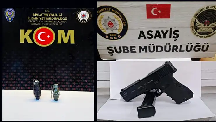 Silahla Yaralama Failleri Yakalandı, 2 El Bombası Ele Geçirildi