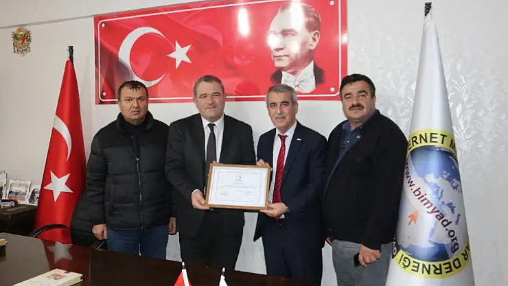 Türk Kızılay Malatya Şubesinden Bimyad'a Teşekkür Belgesi