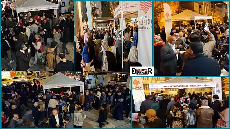 Vakıflar Bölge Müdürlüğünden Teravih Sonrası 4 Bin Kişiye Salep İkramı