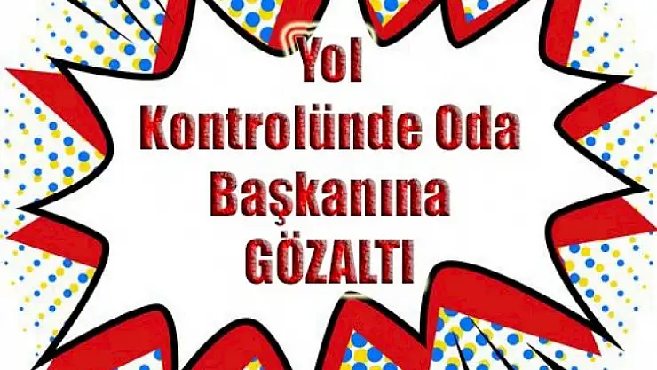 Yol Kontrolünde Oda Başkanına Gözaltı