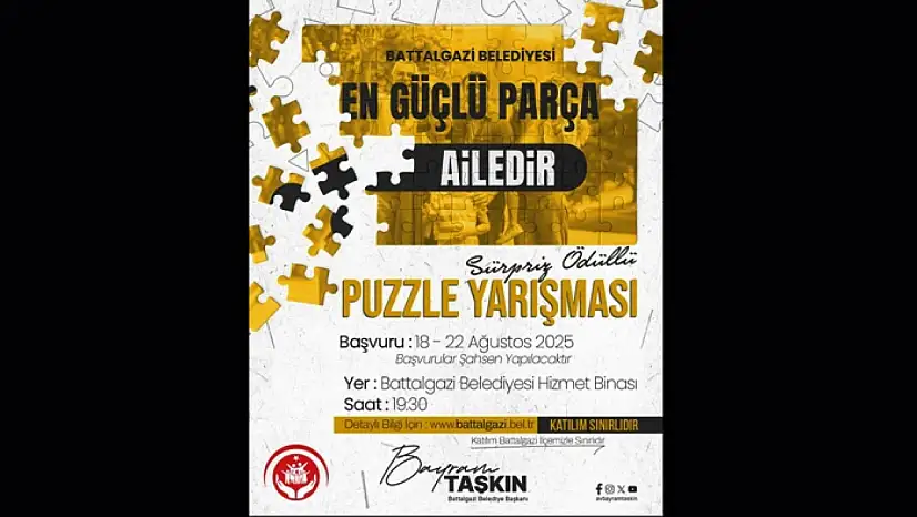 Battalgazi Belediyesi'nden Aile Bağını Güçlendirecek Puzzle Yarışması