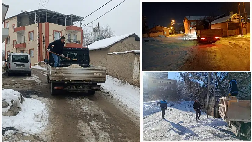 Battalgazi Belediyesi'nden Buzlanmaya Karşı Gece Gündüz Tuzlama Mesaisi