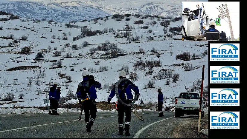 Fırat EDAŞ Zorlu Kış Şartlarına Karşı Sahada Önlemlerini Aldı