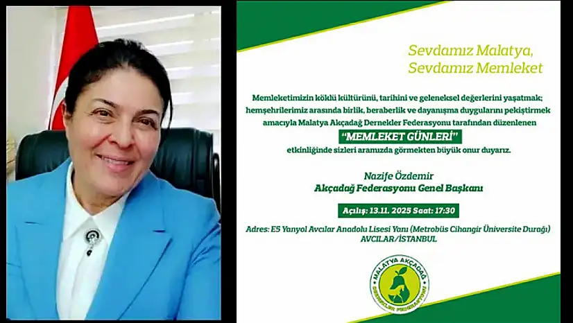 İstanbul'da Malatyalılar' Memleket Günlerinde' Buluşacak