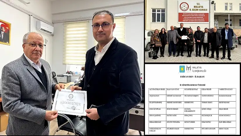 İYİ Parti İl Bşk. Av. Emircan Eren Mazbatasını Aldı