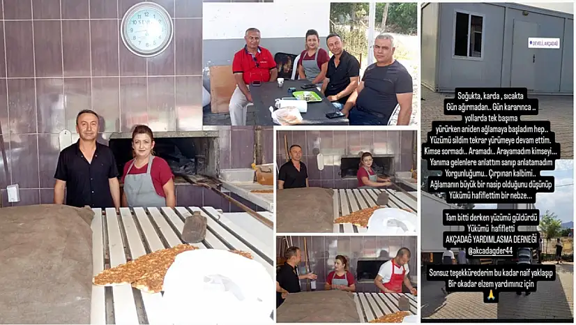 Malatya'nın Tek Kadın Fırıncısına Akçadağ Dayanışma Derneği'nden Destek
