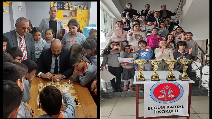 Satrançta İl Birincisi Begüm Kartal İlkokulu
