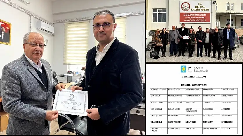 İYİ Parti İl Bşk. Av. Emircan Eren Mazbatasını Aldı