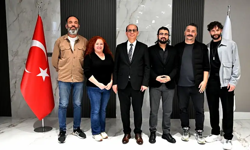 1.Kısa Film Yarışması Konuklarından Başkan Geçit'e Ziyaret!