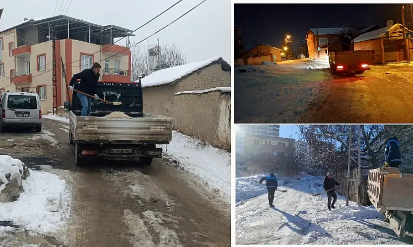Battalgazi Belediyesi'nden Buzlanmaya Karşı Gece Gündüz Tuzlama Mesaisi