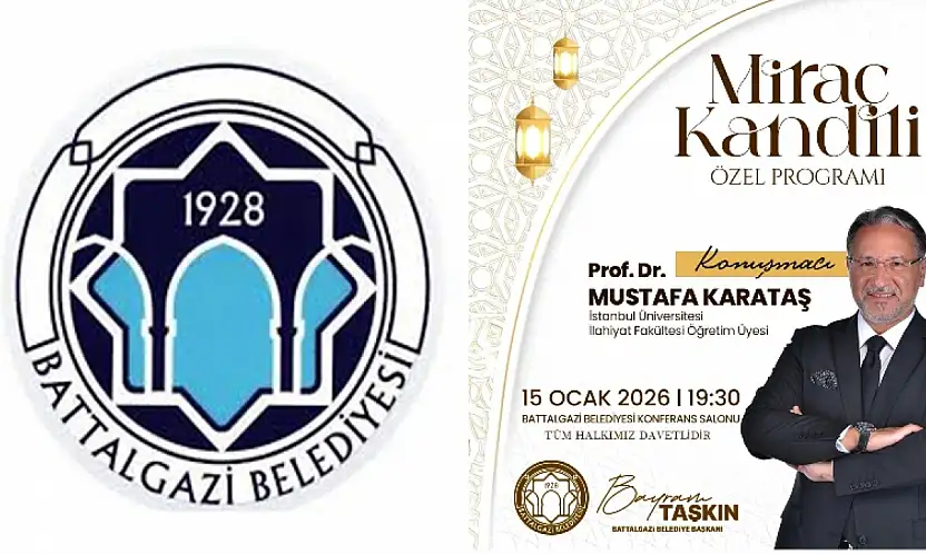 Battalgazi'de Miraç Kandili Özel Programı Düzenlenecek