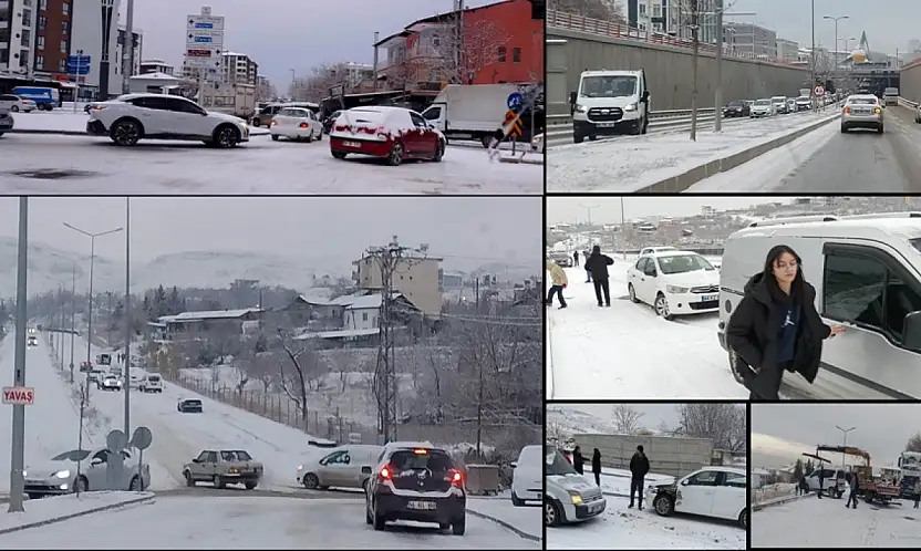 Malatya'da Kar ve Buz Ulaşımı Felç Etti