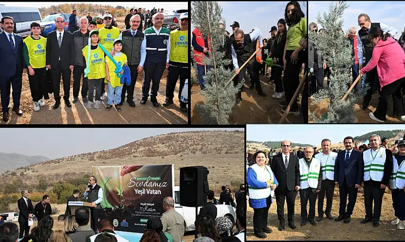 'Milli Ağaçlandırma Günü' Etkinliğinde' Fidanlar Toprakla Buluştu