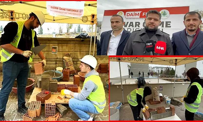 Mühendis Adayları Duvar Örme Yarışmasında